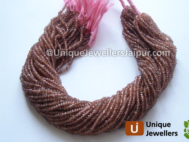 Pink Andalusite Faceted Roundelle Beads